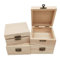 Anktily 4 Stück unlackierte Holzkisten, 10 x 10 x 5 cm, rustikale kleine Holzkiste mit Verriegelungsverschluss, DIY Handwerk Aufbewahrungsbox Organizer Box für Zuhause Tischdekoration