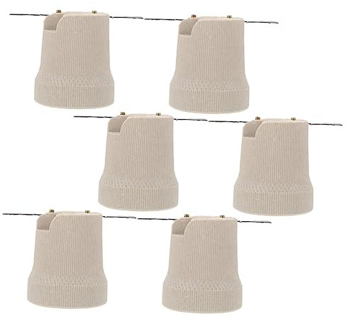PRETYZOOM 6 Stück E27 Keramik Lampenfassung Lampenfassung Mit Gewinde Glühbirnensockel E27 Schraube Glühbirne Glühbirnenfassung E27 Schraube Lampenfassung Kandelaber Fassung