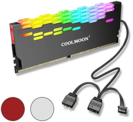 CLSSLVVBN Memory Radiator RGB RAM Heatsink Portable Aluminum Alloy Easy to Install for High Short Computer Accessory with Indicator, Gray
