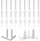DECARETA 100 PCS Cheville pour Plaques de Plâtre Cheville Autoforeuse Placo Cheville à Expansion Placo en Alliage de Zinc Cheville Placo a visser pour Etagères, Miroirs, Bois