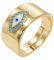 GleaMora Vintage Devil's Eye Geometrischer Spaltring mit Zirkonia-Ringen für Frauen Verstellbare Goldring Eheringe Boho Schmuck Geschenk