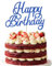 RIBBOOO 1 Pack Blue Happy Birthday Cake Topper Glitter Cake Decoration for Men, Women and Parties