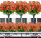 Boic 10 Bündel Künstliche Blumen, Kunstblumen Wie Echt, Uv Beständig Kunstblumen Im Topf Wie Echt, Kunstpflanzen Außen, Heidekraut Künstlich Für Draußen Balkonkasten Garten Innen Außenbereich (Orange)