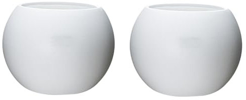 Vasi da fiori moderni in resina, confezione da 2/3 vasi di grandi dimensioni, con foro di drenaggio e piattino, contenitore per piante per interni ed esterni, design ispessito per un uso duraturo