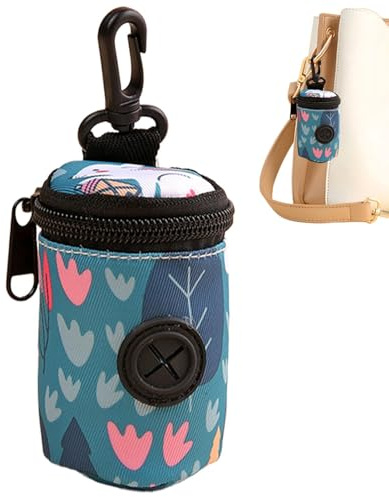 Support de rouleaux de sacs à déjections canines, distributeur de sacs à déjections canines | Porte-crottes de chien portable, accessoires de promenade pour chien | Fournitures multifonctionnelles
