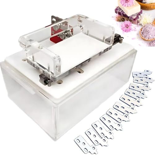 DIY Handmade Soap Trimmer, Square/Round Cold Soap Chamfer with 12 Pcs Modeling Knife, The Depth of The Knives is Adjustable, Soap Making Supplies for 20 Styles of Soaps