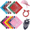 Awumbuk Bandana Damen & Herren 12 Stück – Atmungsaktives Dreieckstuch Kopftuch, Halstuch Motorrad und Paisley Tuch – Vielseitig für Western-Party, Cowboy-Outfit und Sommer Sport (55 x 55 cm)