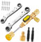 Kits D'outils Suppression Carottes À Double Taille Avec Des Adaptateurs Bits Hexagonaux À Clé Pour Climatisation Réparation Vannes Rores Rovals Retroal Installer L'outil