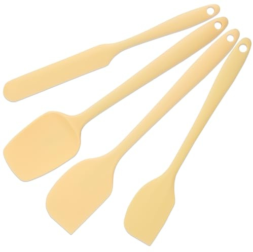 CRITIVE-S 4PCS Silicone Spatula Set, Heat Resistant Kitchen Utensils Set | Rubber Spatulas for Cooking Baking Mixing, Spatula Baking Utensils Seamless Design, Food Grade Non Stick Dishwasher Safe