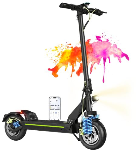 TODIMART Trottinette Électrique Adulte Tout Terrain Autonomie 90KM | Puissante Ultra Legere Moteur 1000W/2000W Batterie 48V 13Ah/18.2Ah Double suspension APP Bluetooth Scooter Électrique Adulte