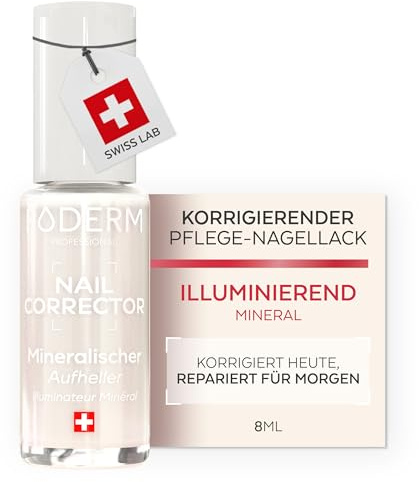 PODERM Nagelpflege Lack Korrigierend & Perfektionierend – Illuminierend | 8 ML - Verstärkt den natürlichen Glanz| Lichtreflektierende Mikro-Mineralien | Entwickelt von einem Podologen in der Schweiz