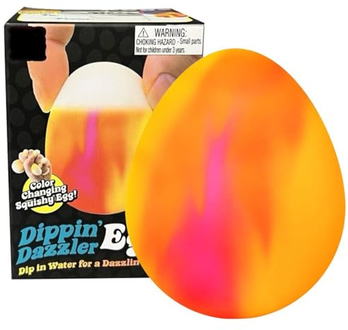 Colour Change Egg, Sensory Squeeze Egg, Engaging Colour Reveal, Smooth Squeezable Form, Playful Water-Activated Pattern, Fun Easter Sensory Play (B)