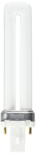 Plusrite 4003 7 Watt CFL Light Bulb - Compact Fluorescent - 2 Pin G23 Base - 2700K - PLT - CFT7W/G23/827,