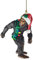 Design Toscano DB383084 Bigfoot, the Christmas yeti with Sabta's hat Funny Christmas tree decoration, polyresin, full color, 7.5 cm