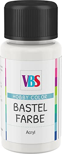 VBS Bastelfarbe 50ml Acrylfarbe Hobby Color Künstler Basteln Malen Weiß