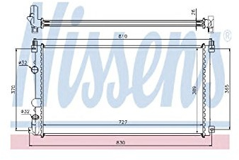 NISSENS Kühler, Motorkühlung 63824A | Kompatibel mit: NISSAN INTERSTAR Bus, INTERSTAR Kasten, INTERSTAR Pritsche/Fahrgestell, OPEL MOVANO A Bus, MOVANO A Kasten