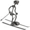 STEEMO Schraubenmännchen Skifahrer Ski-Sport Geschenk Metall-Deko 20x10x15 cm