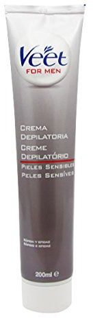 Veet Sensitive Skin Men Haarentfernungscreme für Herren, 200 ml