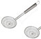Kaixin Skimmer Spoon Fry Oil Mesh Strainer Stainless Steel Asian Metal Large Fat Fish French Round Slotted Ladle Deep Wire Basket Fine Grease Stir for Cooking with Long Handle Hot Pot Hinge Type