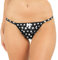 Satini Women's Polkadot Tanga Bikini Briefs Satin Panties (Black Polka Dot, S)