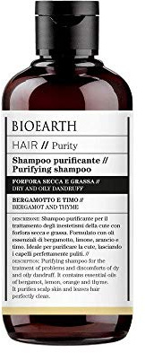 Bioearth Haare 2.0 Reinigendes Shampoo gegen Schuppen Trockene E Fett - 250 ML