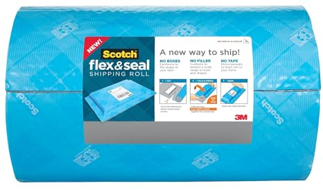Scotch Flex and Seal Shipping Roll 50 ft x 15 in, Eliminates Time, Supplies, Waste & Space vs. Boxes, Easy Packaging Alternative to Poly Mailers (FS-1550)