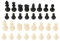 Chess Set, International Chess, International 32 Standard Chess Pieces Replacement Tournament Chessmen Black&White for Adults and Kids