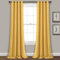Lush Decor Insulated Grommet Blackout Window Curtain Panel Pair, Polyester, Yellow, 52 W x 95 L