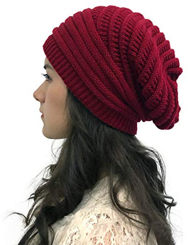 PPangUDing Strickmütze Beanie Mütze Damen Classic Volltonfarbe Dehnbar Verstellbar Wintermütze Gestrickte Fleecefutter Cap Baskenmütze Herbst Winter Outdoor Winddicht Warm Wild Unisex Kappe