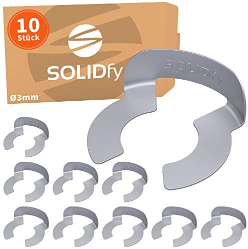 SOLIDfy® - [10x] KL-Sicherungen Ø 3mm Wellensicherung für Wellen und Bolzen verzinkte KL Sicherung