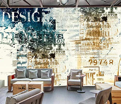 Fototapete 3D Tapete Kinderzimmer Deko Graffiti Englisch Alphabet Tapeten Vliestapete Wandbilder Wohnzimmer Schlafzimmer Wanddeko 430cmx300cm