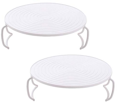 2Pcs Microwave Oven Tray Steaming Rack Round Food Storage Rack for Efficient Cooking Kitchen Accessory for Optimal Microwave Use