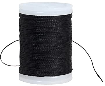 SOPOGER Bogenschießen-Bogenschnur, Serviergarn, 130 Meter, Bogenschnur, Serviermaterial, strapazierfähiges Nylon-Bogenschnur, Wartung für Verbund-Recurve-Bogen (schwarz)