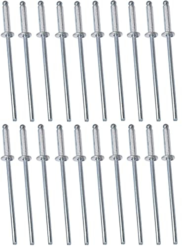 AERZETIX - C48091 - Set di 20 rivetti ciechi standard Ø2.4x10mm alluminio/acciaio - DIN 7337 A - rivetto pop a rottura stelo