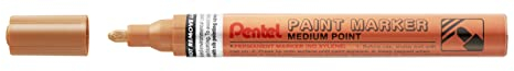 Pentel MMP10-ME Paint Marker, Lackmarker mit ausdrucksstarker Effektinte - bronze, 2,5 mm Strich, 1 Stück