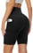 Missluck Radlerhose Damen mit Taschen Kurze Sporthose Hohe Taille Leggings Blickdicht Shorts Sommer Hose für Yoga Gym (Schwarz,3XL)