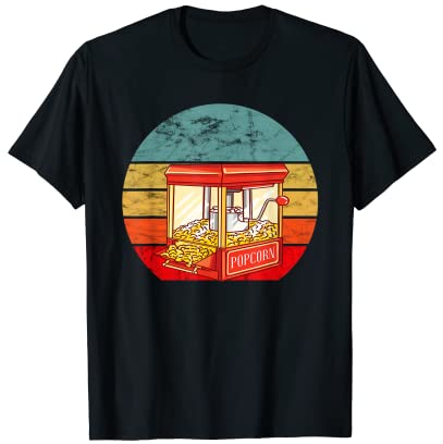 Popcorn Machine à pop-corn Cinema Retro Vintage Popcorn Fans T-Shirt