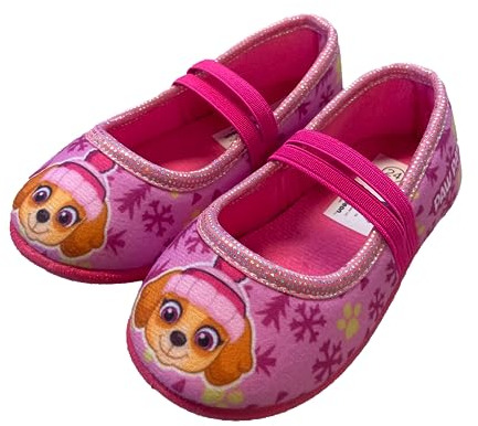Leomil Paw Patrol Hausschuhe Mädchen Ballerina 25, Ideal für Kindergarten oder Zuhause, Rosa