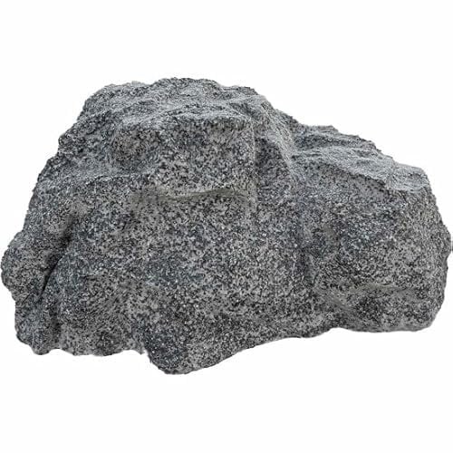 GARTENDEK Kunstfelsen L-03 Ø60 cm (Grau) – Hohler Deko-Stein für Garten, Abdeckung für Poolpumpe, Sandfilteranlage, Gullideckel, Schachtabdeckung – Wetterfester Abdeckstein Groß