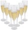 DAJAVE 32 Pcs Plastic Champagne Flutes 180ml/6oz Plastic Champagne Glasses Reusable Clear Champagne Flutes for Wedding, BBQ, Anniversary, Birthday, Garden Parties