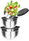 Robin Goods® 3x Rührschüssel aus Edelstahl mit Deckel - Salatschale in 3 Größen - multifunktionale Metallschüssel - Servierschale für Lebensmittel (3 Stück - groß)