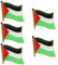 JTMKYO 5 Stück palästinensische Flaggenabzeichen, Flaggennadeln, Broschen, Medaillen, Anstecknadeln, Armbänder, geeignet für Hüte, Kragen und Kleidung.