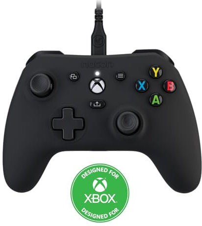 Nacon Manette filaire EVOL-X noirepour Xbox Series X/S, compatible PC avec un câble détachable de 3 mètres