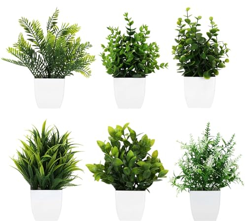 Las pequeñas plantas artificiales en maceta tienen un aspecto vibrante y realista, lo que las hace ideales para decorar oficinas, dormitorios, salas de estar y otros espacios. Embellecen tu hogar y te