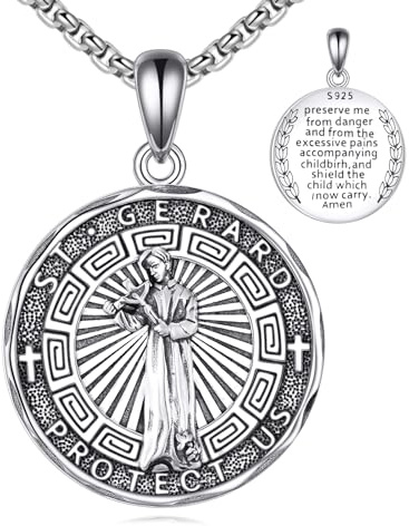 YFN Religiöse Beschützer Halskette Sterling Silber Anhänger Schmuck Geschenk für Herren Damen
