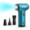 Smiling Shark Elektrische Staubgebläse Druckluftspray, Stufenlose Geschwindigkeit 130000 U/min 5Kpa Druckluft Compressed Air Duster mit LED-Licht für PC/Tastatur/Auto/Reinigung, JF-01(Blau)