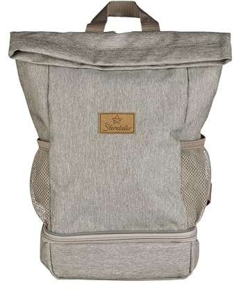 Sterntaler Kinderrucksack Bauernhof - aus wasserabweisendem Polyester, wetterfest mit gepolsterten Schultergurten,Brustgurt & reflektierenden Designelementen - für Kindergarten & Unterwegs, sandfarben