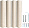 Dimaka Cat Scratching Post Replacement Pole, Cardboard and Sisal (Beige-4 Posts, 13.4 in/ 34 cm)