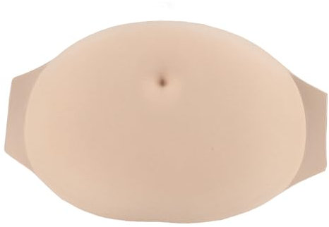 ciciglow Faux Ventre de Grossesse, Faux Ventre de Grossesse Doux et Respirant, Faux Ventre Léger pour Jeu de Rôle, Facile à Porter (Grand (9,4 pouces))