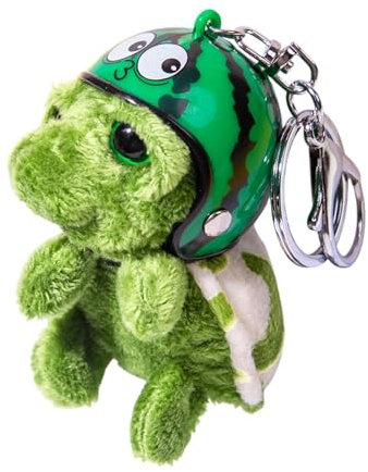 Porte-clés en forme de tortue de mer, adorable pendentif de sac de dessin animé, en peluche avec couvre-tête pour les vacances de Noël, pastèque, Refer to description